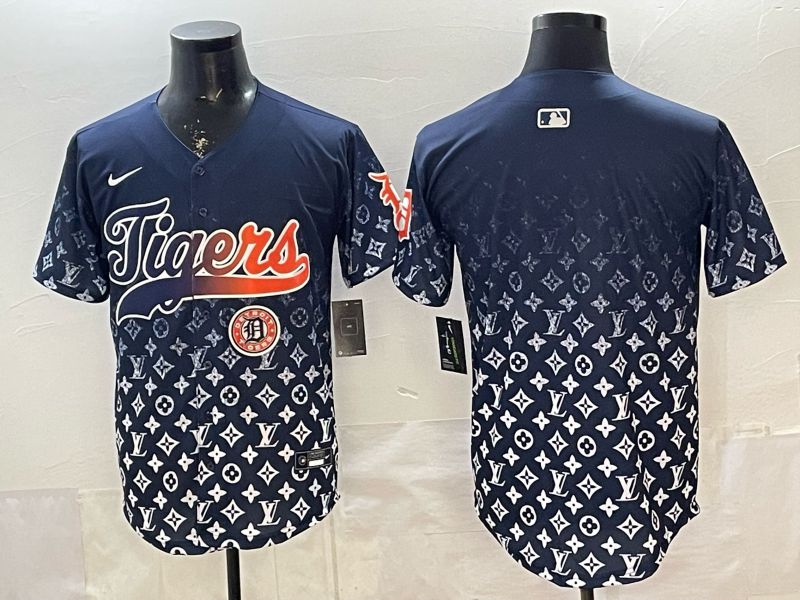 Men Detroit Tigers Blank Blue Game 2026 Nike MLB Jersey style 0013